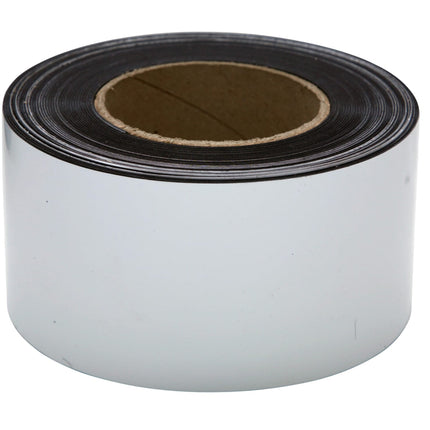 Zeus Write On/Wipe Off Magnetic Label Tape 50' x 3" WHITE (66153)