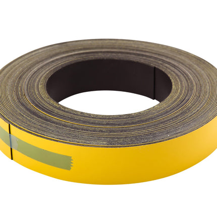 Zeüs Magnetic Label Tape Industrial Durable Self-Adhesive Flexible Roll Refill 50' YELLOW (66157)