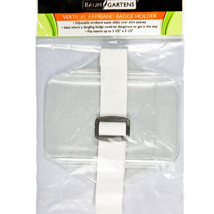 SICURIX Armband Badge Holder Vertical Elastic Strap CLEAR (66891)