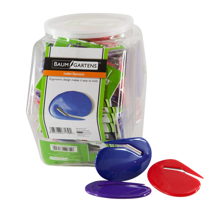 Baumgartens Letter Openers Round Hexagonal Tub Display of 60 Violet (67139)