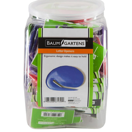 Baumgartens Letter Openers Round Hexagonal Tub Display of 60 Violet (67139)