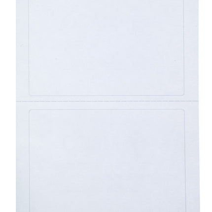SICURIX Plain WHITE Adhesive Badges 2 Per Sheet 100 Pack White (67641)