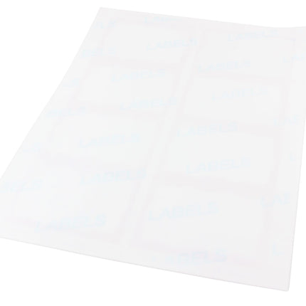 SICURIX Red Border Adhesive Badges 8 Per Sheet 200 Pack White (67652)
