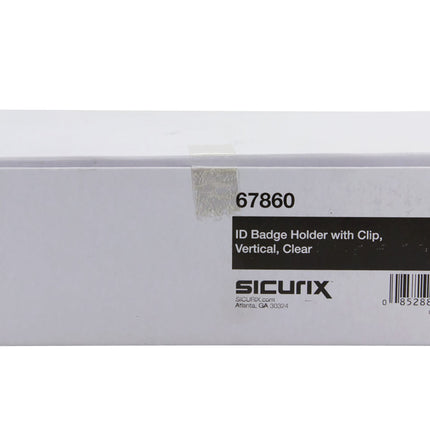 SICURIX Standard Badge Holders Vertical Clip 50 Pack CLEAR (67860)