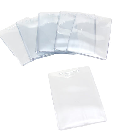 SICURIX Government/Military Size Badge Holders Vertical 50 Pack CLEAR (67880)