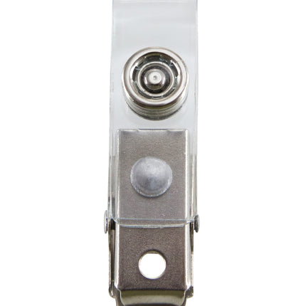 SICURIX Button ID Badge Strap Clips Clip 25 Pack CLEAR (68010)