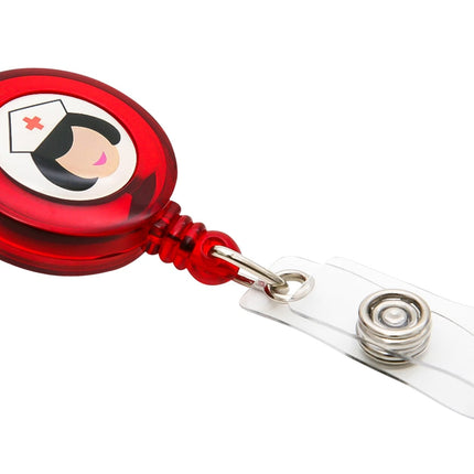 SICURIX Nurse ID Badge Reels Round Belt Clip Strap ASSORTED Colors (68630)