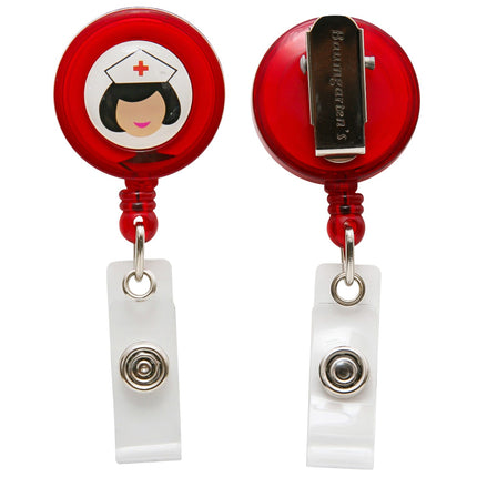 SICURIX Nurse ID Badge Reels Round Belt Clip Strap ASSORTED Colors (68630)