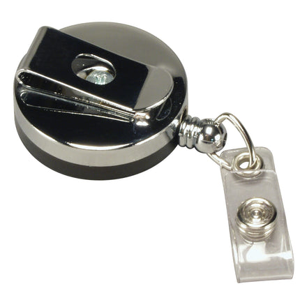 SICURIX Heavy Duty ID Badge Reel Round Belt Clip Strap BLACK (68814)