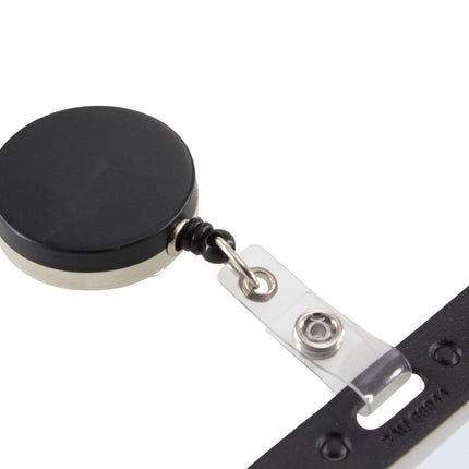 SICURIX Heavy Duty ID Badge Reel Round Belt Clip Strap BLACK (68814)