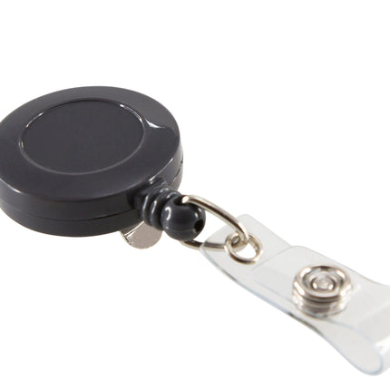 SICURIX Standard ID Badge Reel Round Belt Clip Strap GREY (68820)
