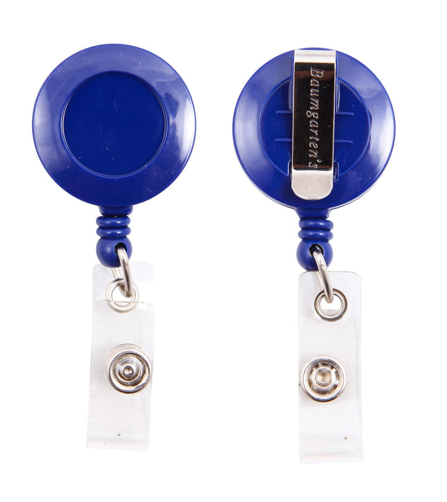 SICURIX Standard ID Badge Reel Round Belt Clip Strap Blue (68823)