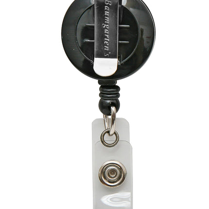 SICURIX Standard ID Badge Reel Round Belt Clip Strap BLACK (68824)