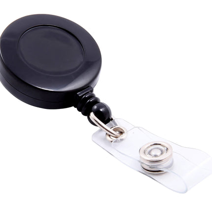 SICURIX Standard ID Badge Reel Round Belt Clip Strap BLACK (68824)
