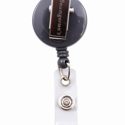 SICURIX Standard ID Badge Reel Round Swivel Spring Clip Strap GREY (68840)