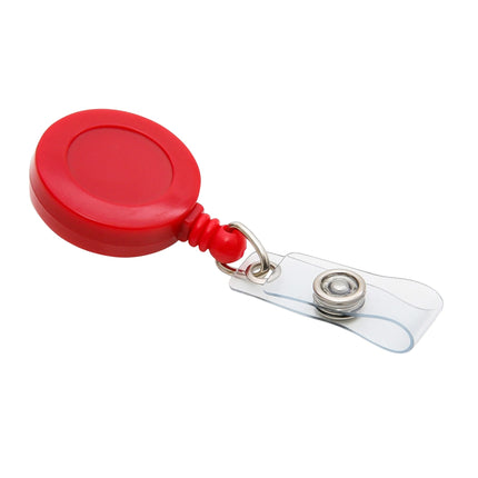 SICURIX Standard ID Badge Reel Round Swivel Spring Clip Strap Red (68842)