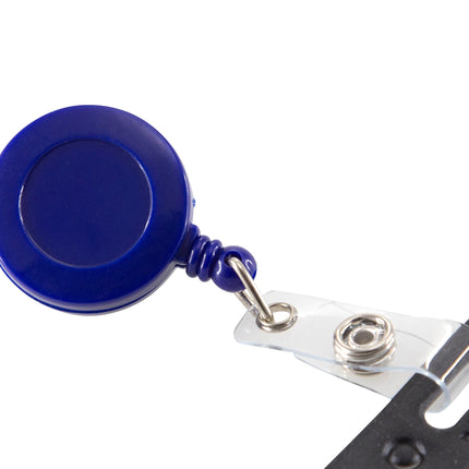 SICURIX Standard ID Badge Reel Round Swivel Spring Clip Strap Blue (68843)