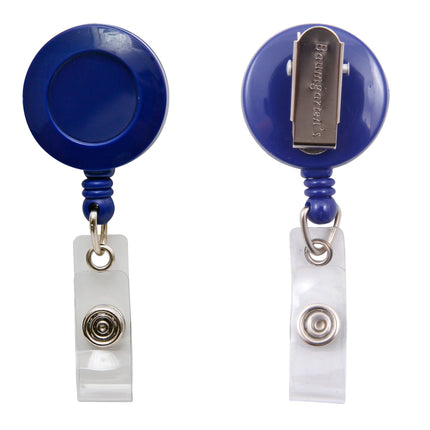 SICURIX Standard ID Badge Reel Round Swivel Spring Clip Strap Blue (68843)