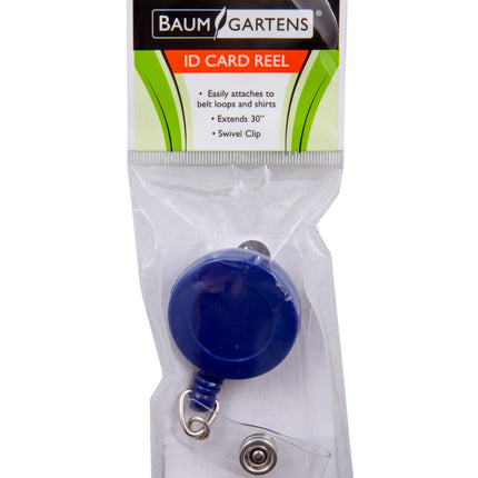 SICURIX Standard ID Badge Reel Round Swivel Spring Clip Strap Blue (68843)