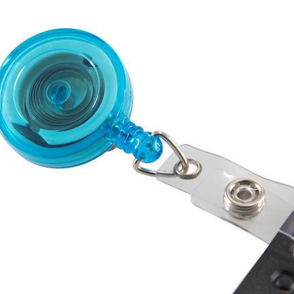 SICURIX Standard ID Badge Reel Round Belt Clip Strap Blue (68853)