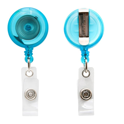 SICURIX Standard ID Badge Reel Round Belt Clip Strap Blue (68853)