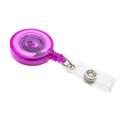 SICURIX Standard ID Badge Reel Round Belt Clip Strap Purple (68858)