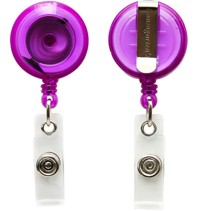 SICURIX Standard ID Badge Reel Round Belt Clip Strap Purple (68858)