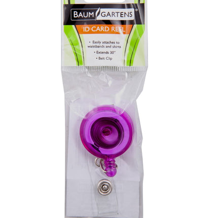 SICURIX Standard ID Badge Reel Round Belt Clip Strap Purple (68858)