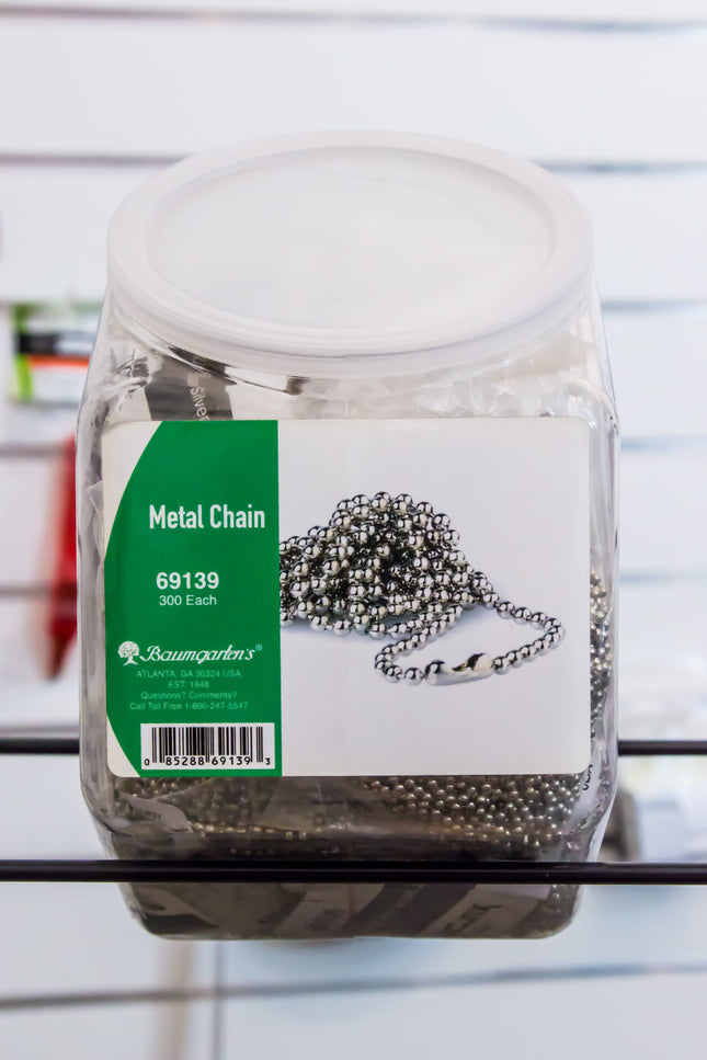 SICURIX Metal Chain Lanyards 36" Other Metal Chain Hexagonal Tub Display of 12 CHROME (69139)