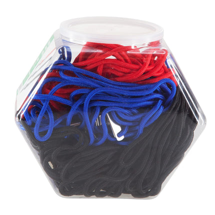 SICURIX Standard Lanyards Clip Rope Style Hexagonal Tub Display of 48 ASSORTED Colors (69499)
