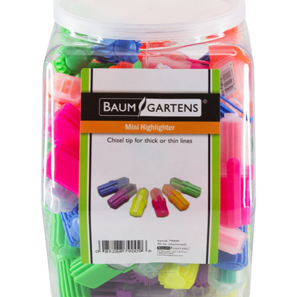 Baumgartens Mini Highlighters Hexagonal Tub Display of 90 ASSORTED Colors (79009)
