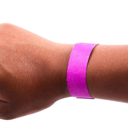 SICURIX Sequentially Numbered Security Wristbands 100 Pack PURPLE (85014)