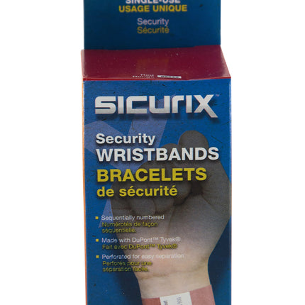 SICURIX Standard Dupont Tyvek Security Wristband