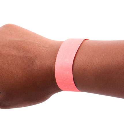 SICURIX Sequentially Numbered Security Wristbands 100 Pack ORANGE (85050)