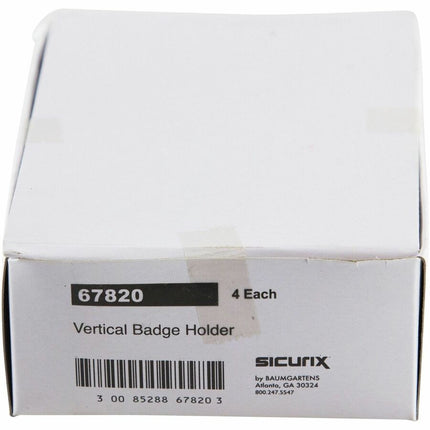 SICURIX Standard Badge Holders Vertical 12 Pack CLEAR (67820)