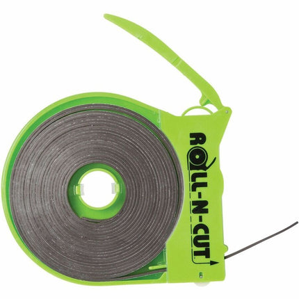 Zeüs Industrial Durable Self-Adhesive Flexible Wide Magnetic Tape Roll and Self-Cutting Dispenser CLEAR (66021)