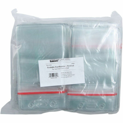 SICURIX Zip Closure Sealable ID Badge Holders Vertical 50 Pack CLEAR (47840)