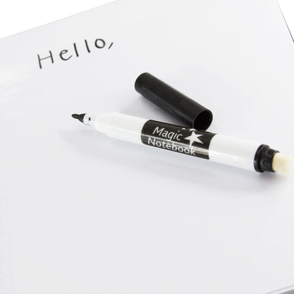 Magic Whiteboard SMALL Magic Notebook (6" x 8.25") Portable Dry-Erase Surface (MW1450)