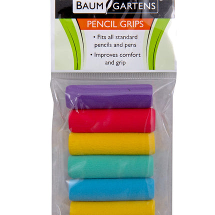 Baumgartens Pencil Grips 6 Pack ASSORTED Colors (CE-2600)