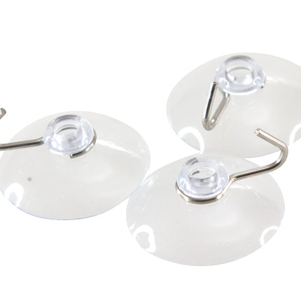 Baumgartens Suction Cups with Hook 50 Pack CLEAR (DG-4001)