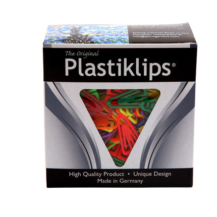 Plastiklips Paper Clips Medium Size 500 Pack ASSORTED Colors (LP-0300)
