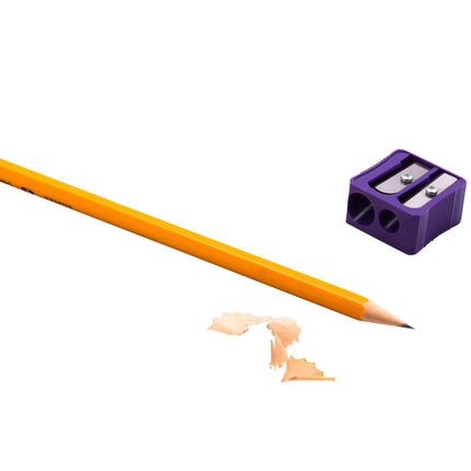 Baumgartens Pencil Sharpener Dual Hole ASSORTED Colors (MR-3320)