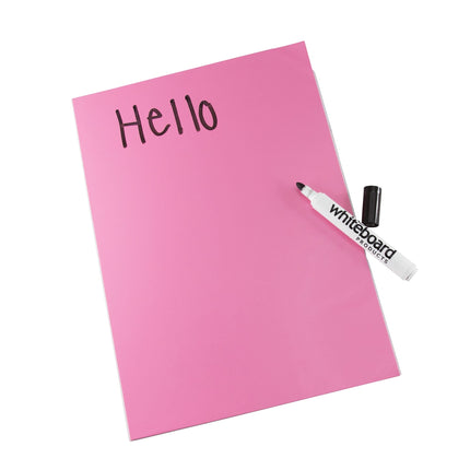 Magic Whiteboard Letter-sized 20 Sheets PINK (8.25” x 11.75”) Portable Dry-Erase Surface (MW1223)