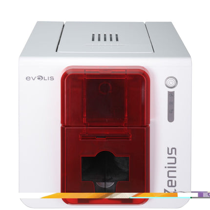 Evolis Zenius Single Sided Dye Sublimation/Thermal Transfer Printer - Color - Card Print - Gigabit Ethernet - USB - Black, Gray (SRXZN1H0000RS)