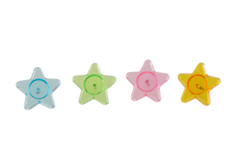 Baumgartens Star Shaped Star Shaped Pushpins 16 Pack ASSORTED Colors (29840)