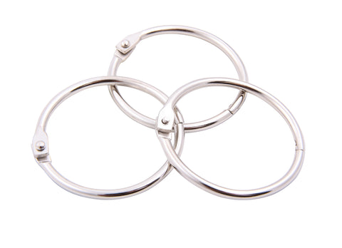 Baumgartens Book Rings 1 1/2" 3 Pack CHROME (31445)