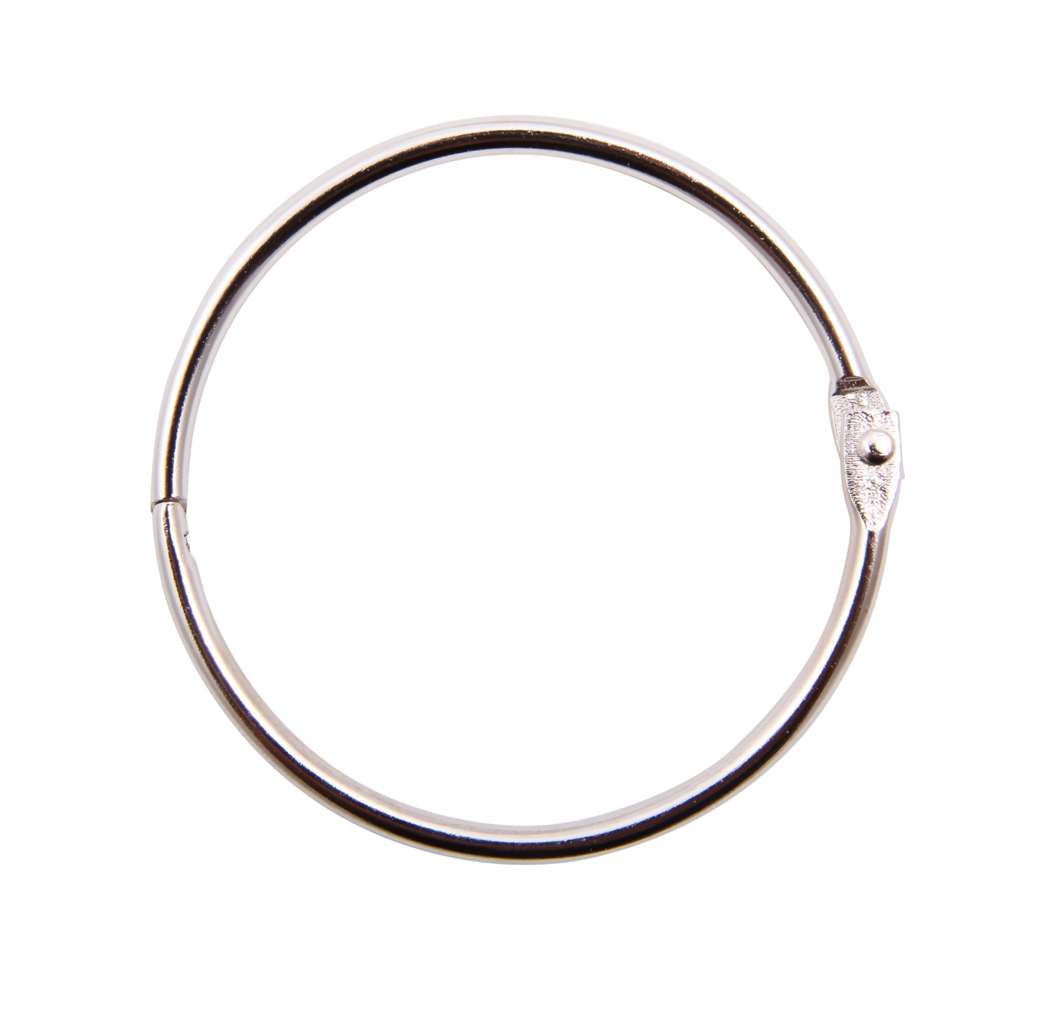 Baumgartens 1-Inch Book Rings - 4-Pack Chrome Plated Metal Rings For Crafting & Organization