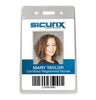 SICURIX Proximity Badge Holders Vertical 50 Pack CLEAR (47820)