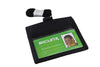 SICURIX ID Neck Pouch Badge Holder Horizontal Adjustable Cord BLACK (55110)