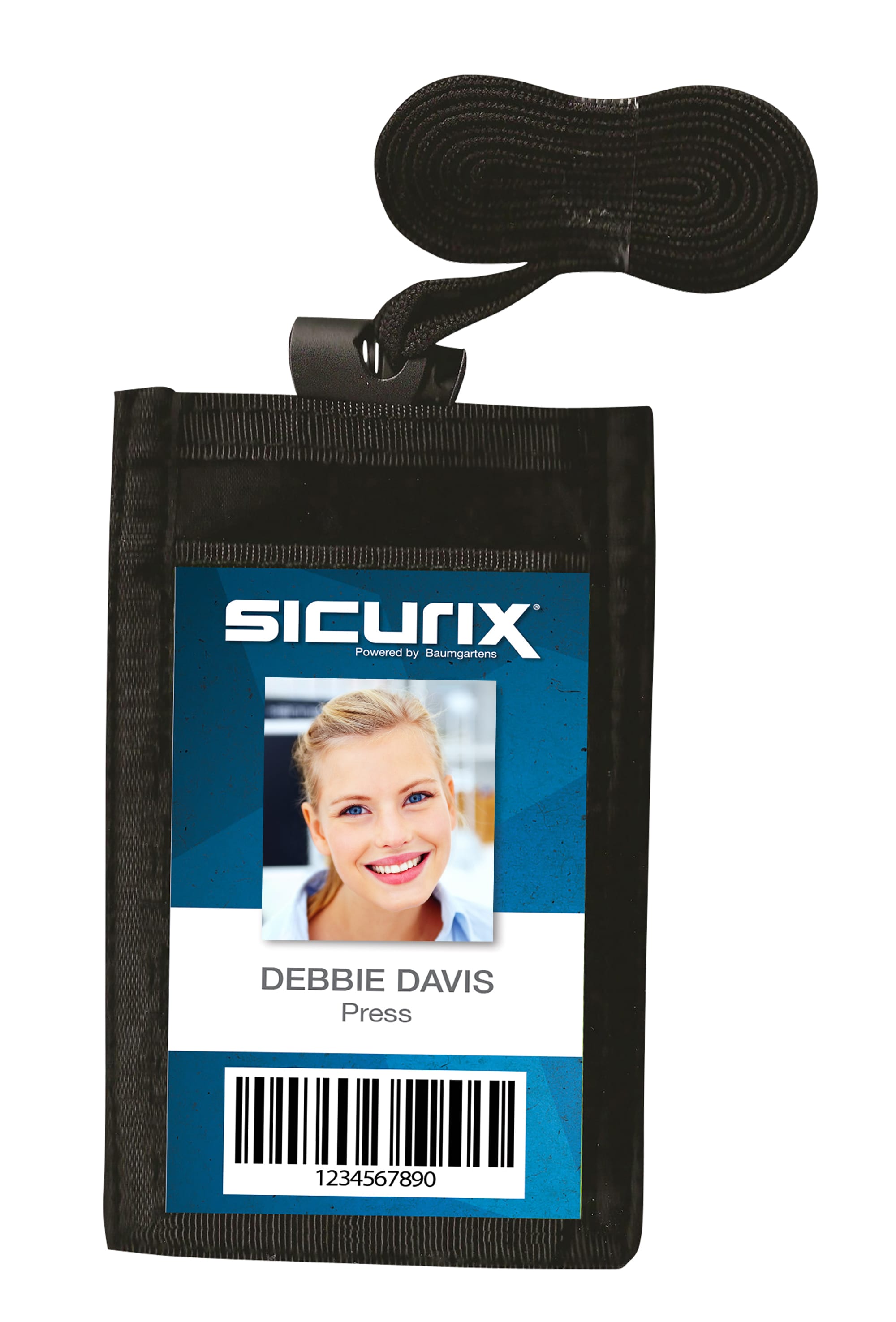 SICURIX Standard ID Badge Reel Black - Office Depot